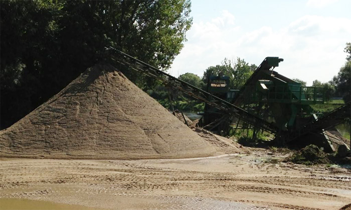 Marchsand - Schrappanlage